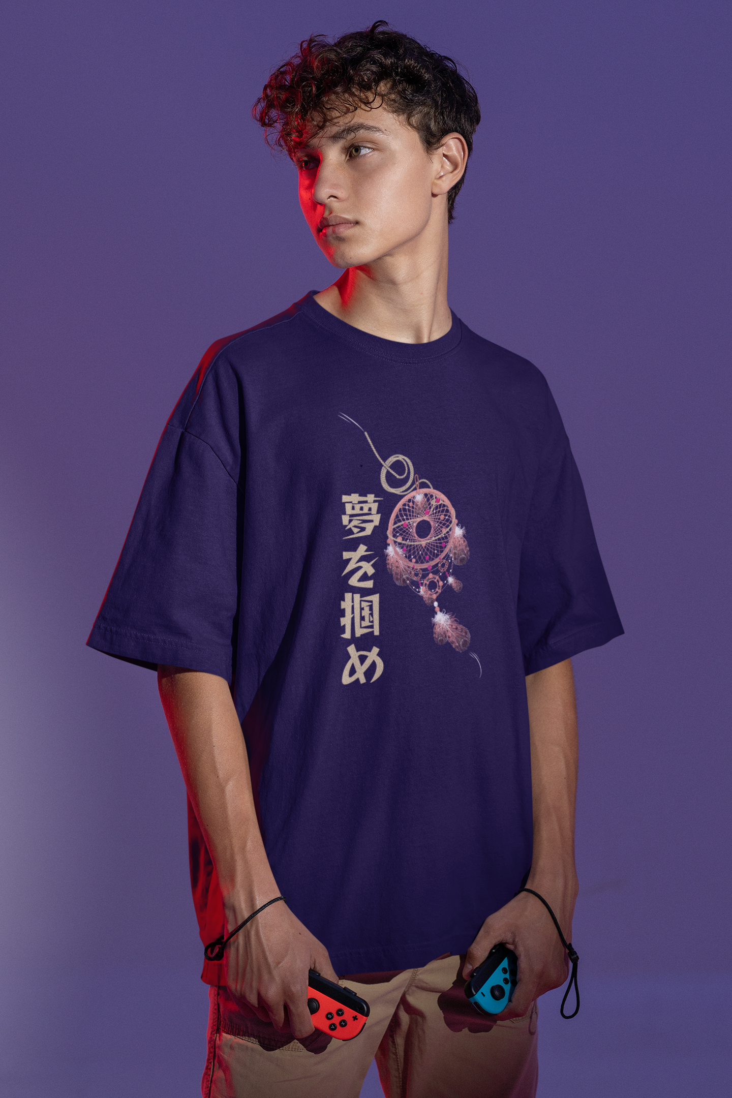 夢を掴め Catch your Dream Oversize T-shirt