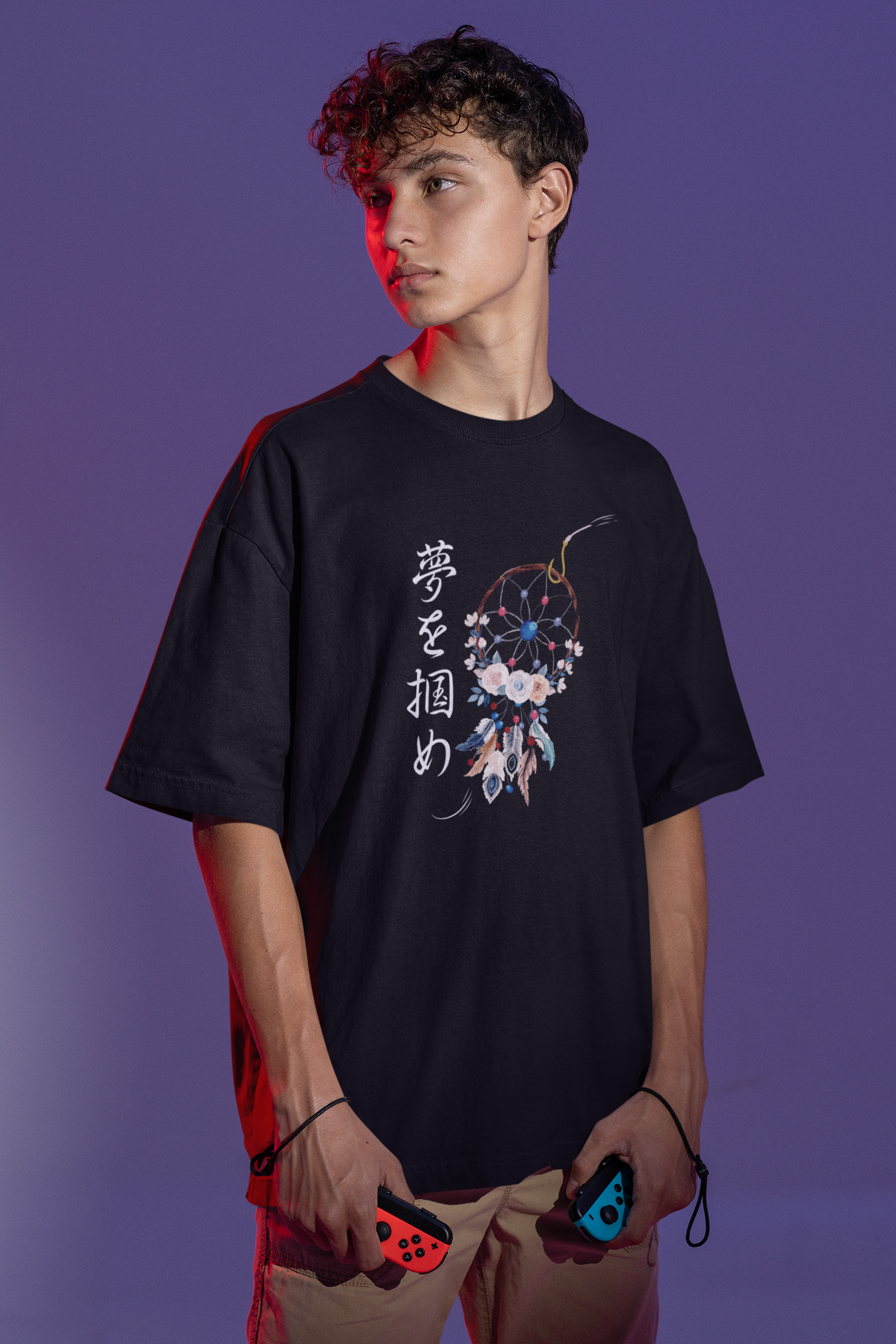 夢を掴め Catch your Dream Oversize T-shirt
