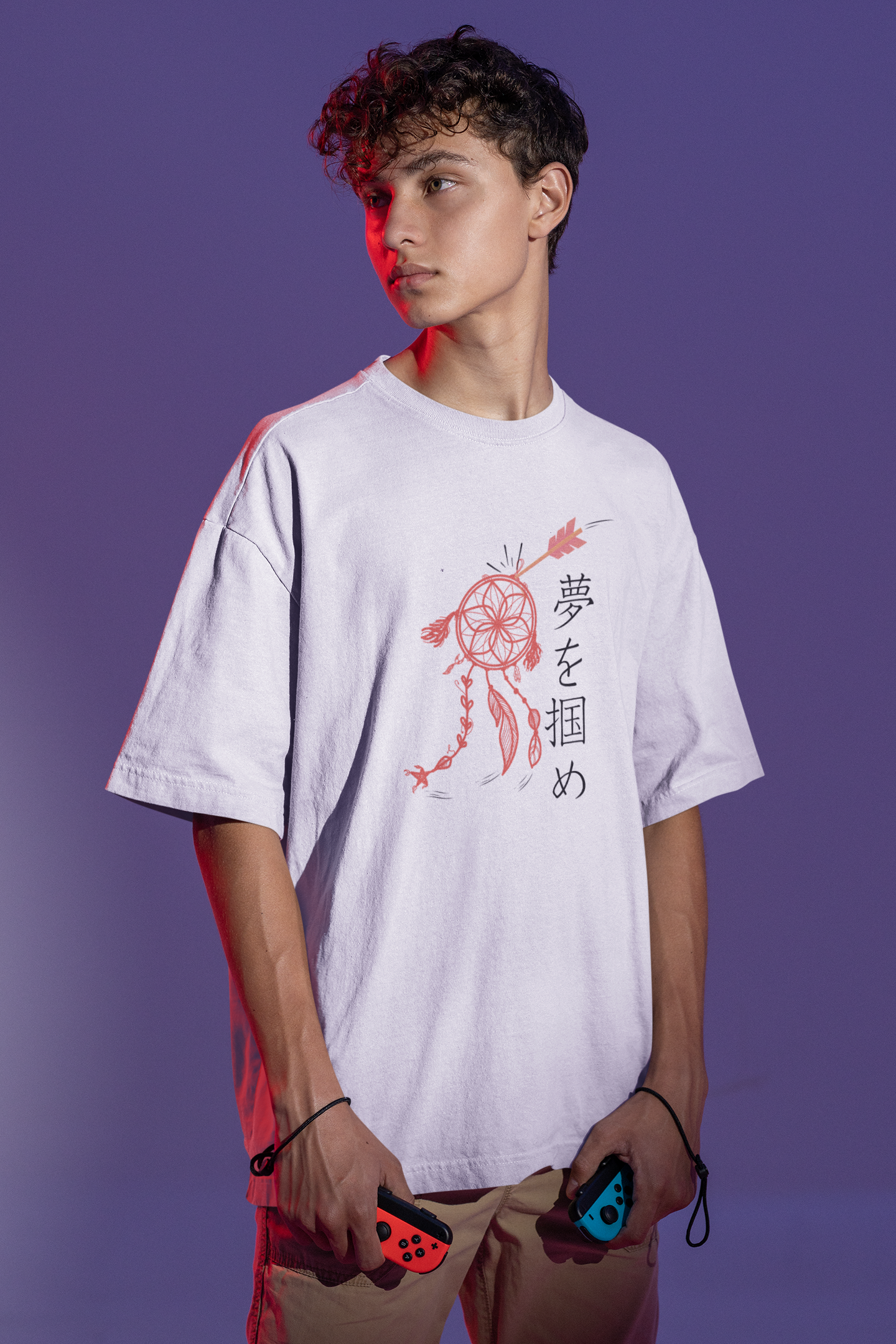 夢を掴め Catch your Dream Oversize T-shirt