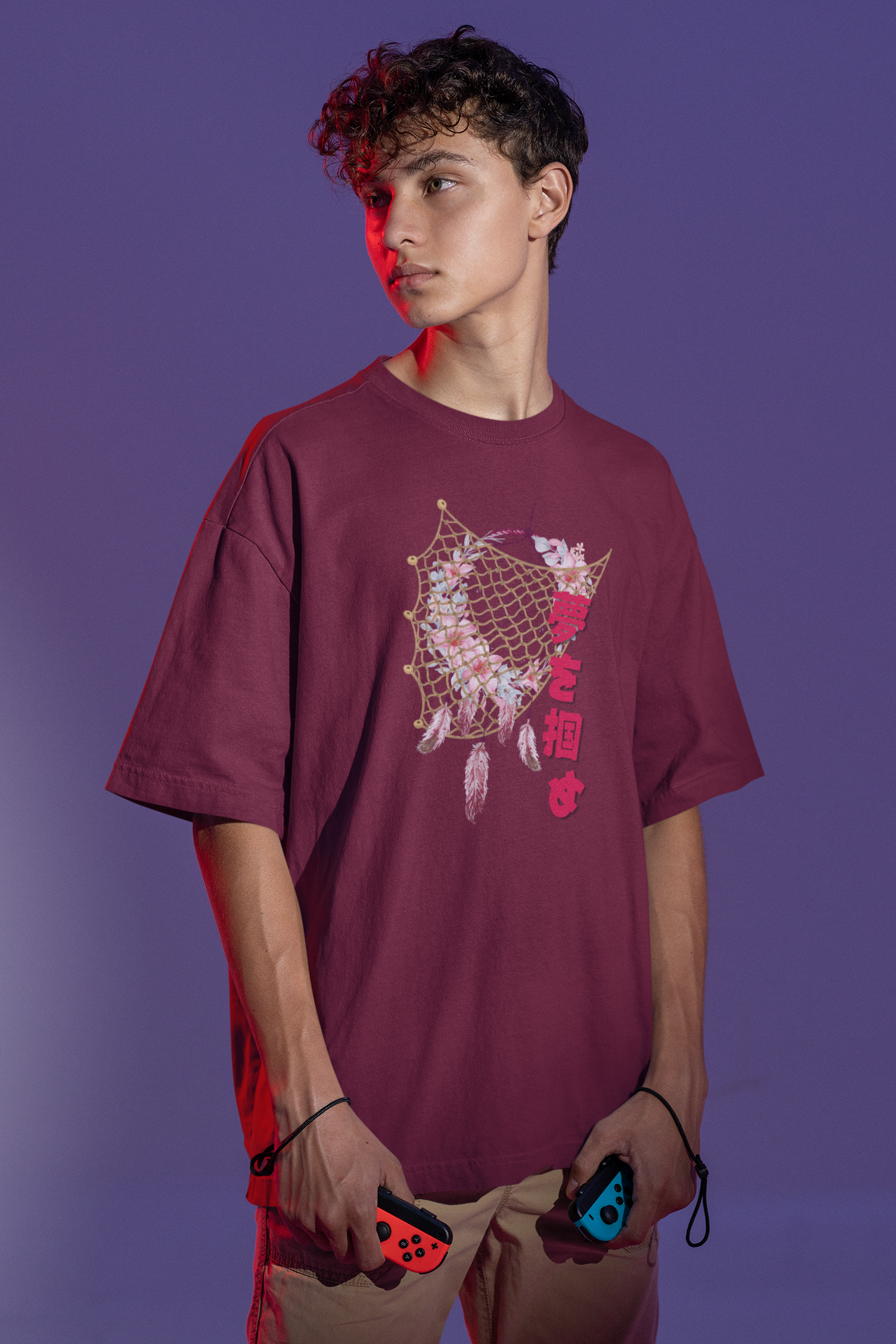 夢を掴め Catch your Dream Oversize T-shirt