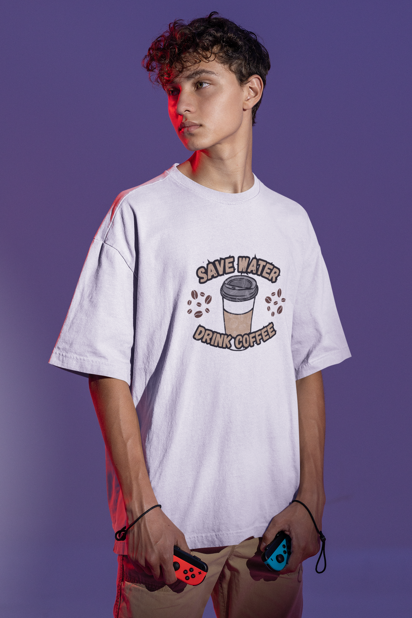 Save Water Drink Coffee Oversize T-shirt