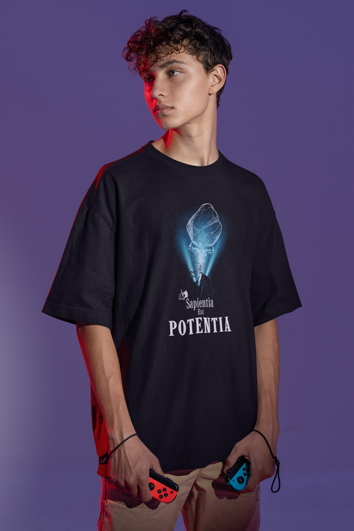 Sapientia Est Potentia Oversize T-shirt