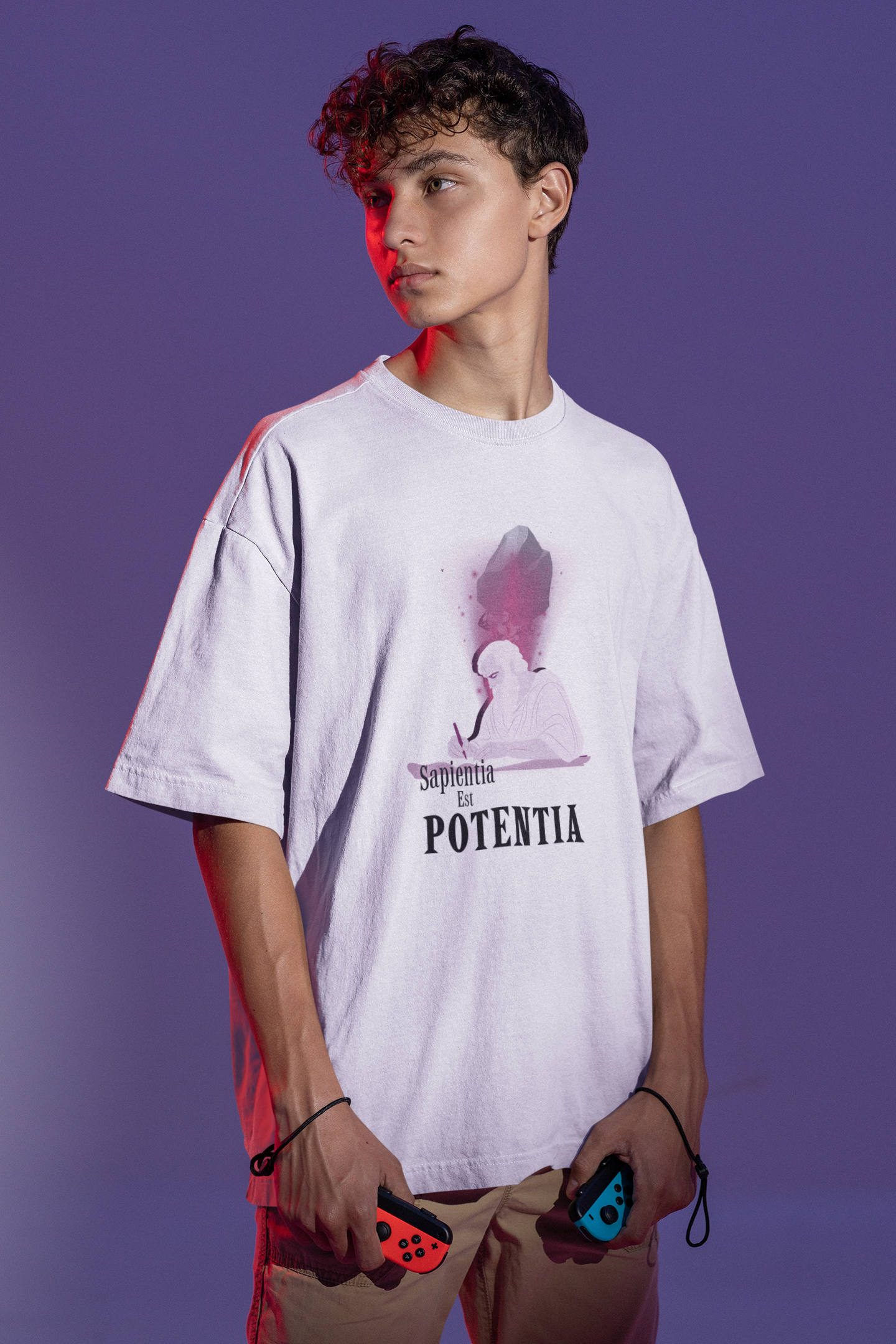 Sapientia Est Potentia Oversize T-shirt