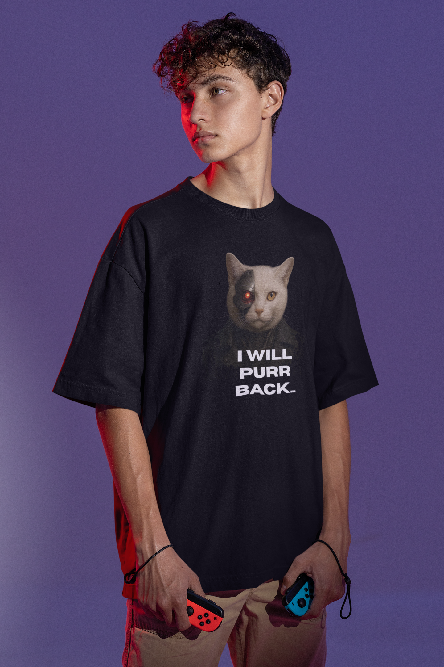 I Will Purr Back Oversize T-shirt