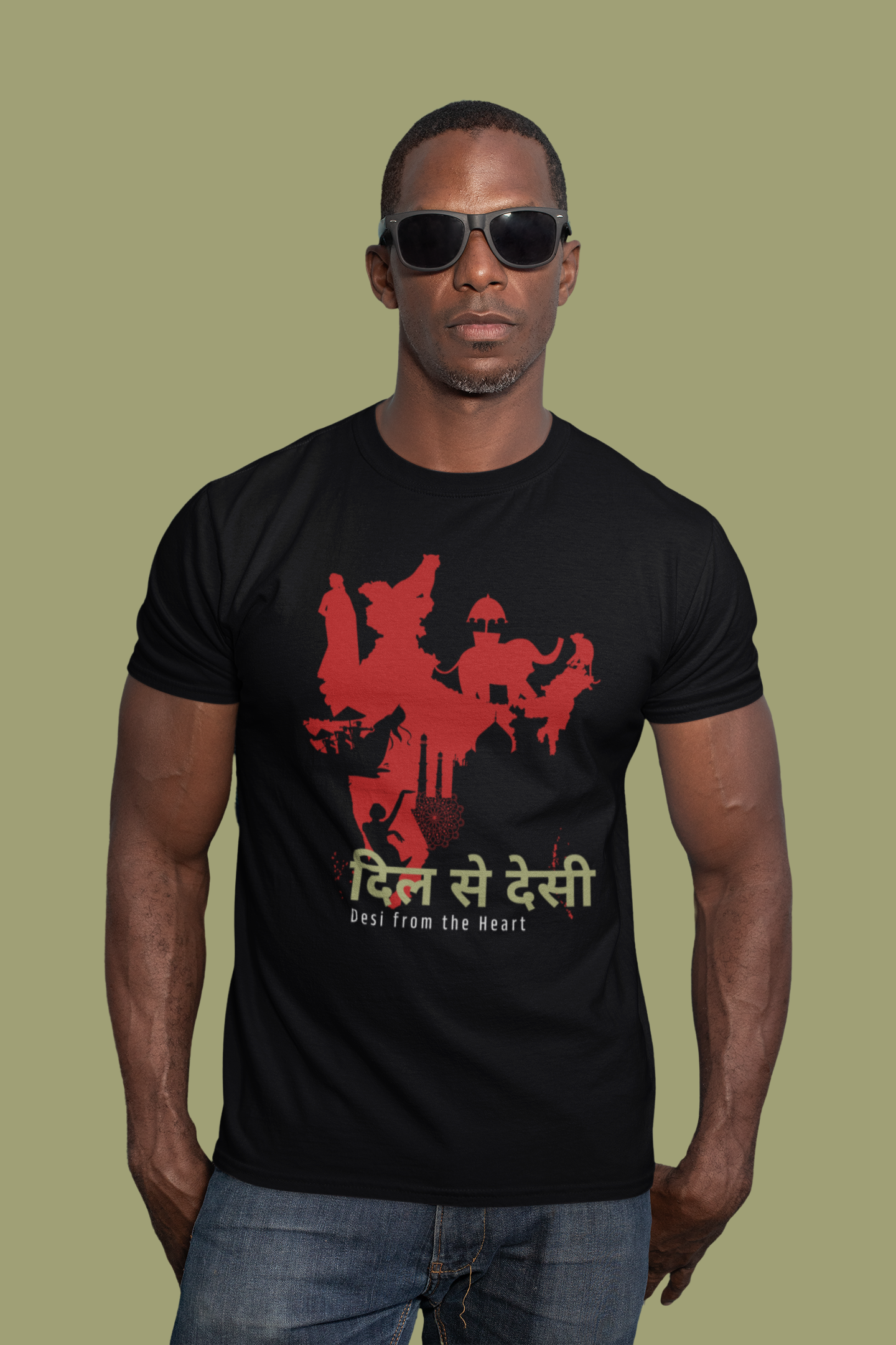 Desi from the Heart Slim Fit T-shirt