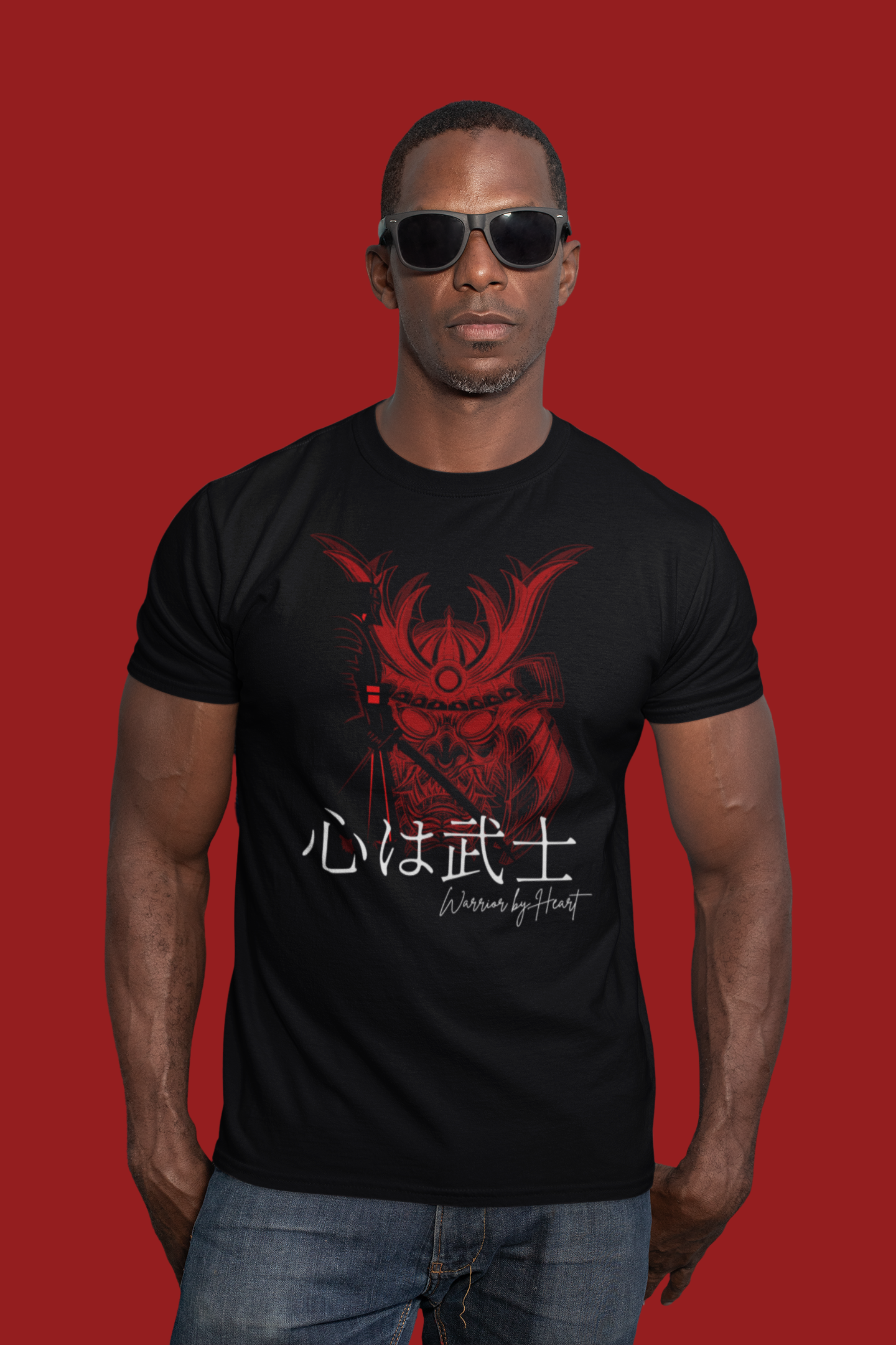 心は武士 Warrior by Heart Slim Fit T-shirt
