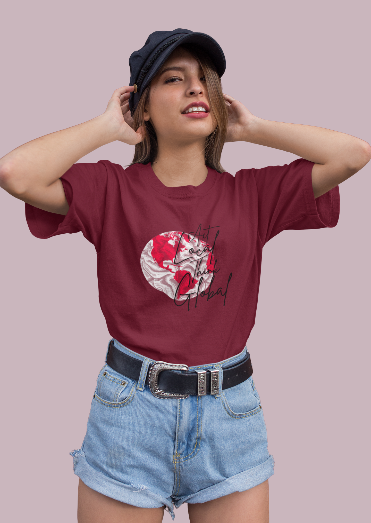 Act Local Think Global Oversize T-shirt