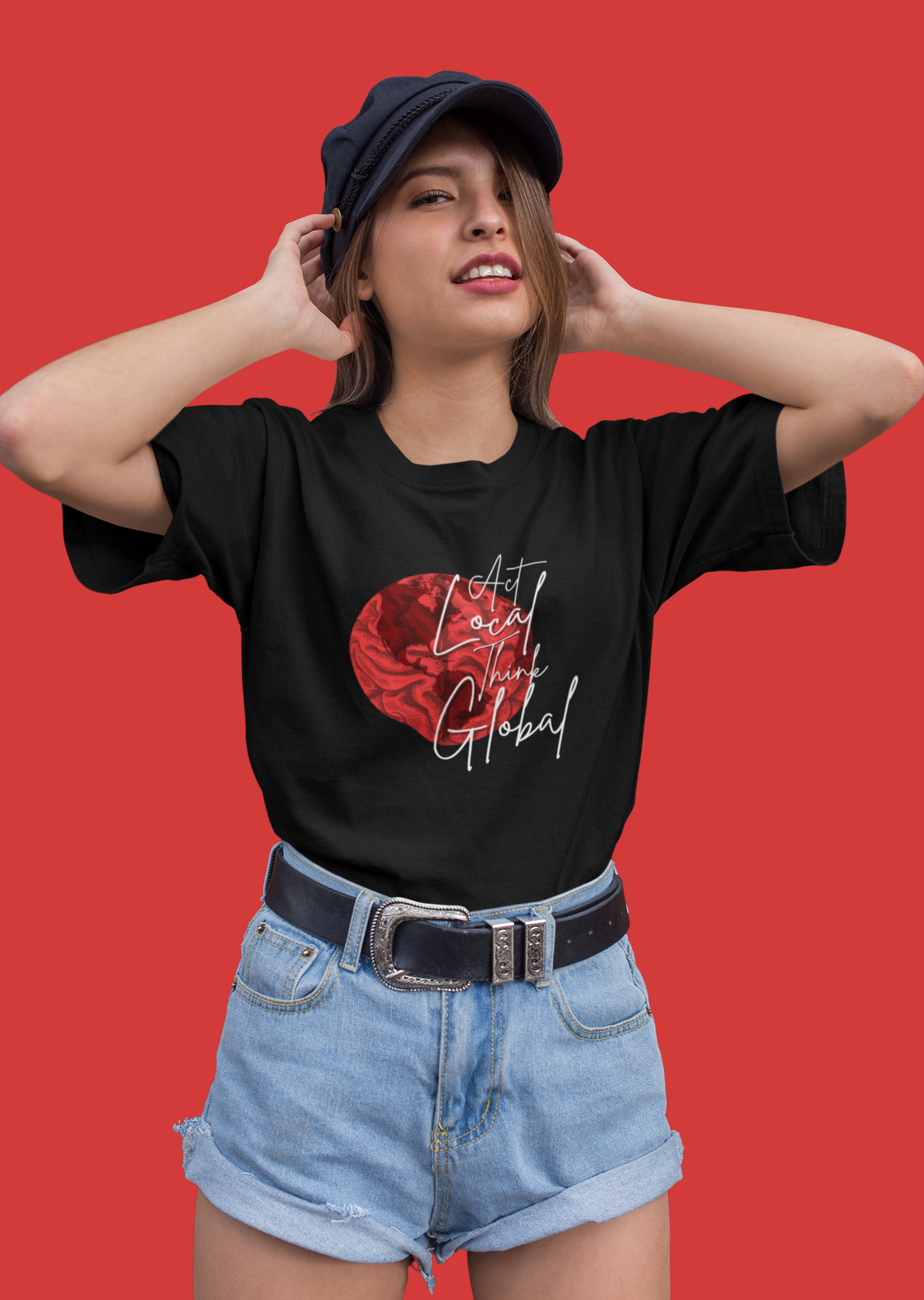 Act Local Think Global Oversize T-shirt
