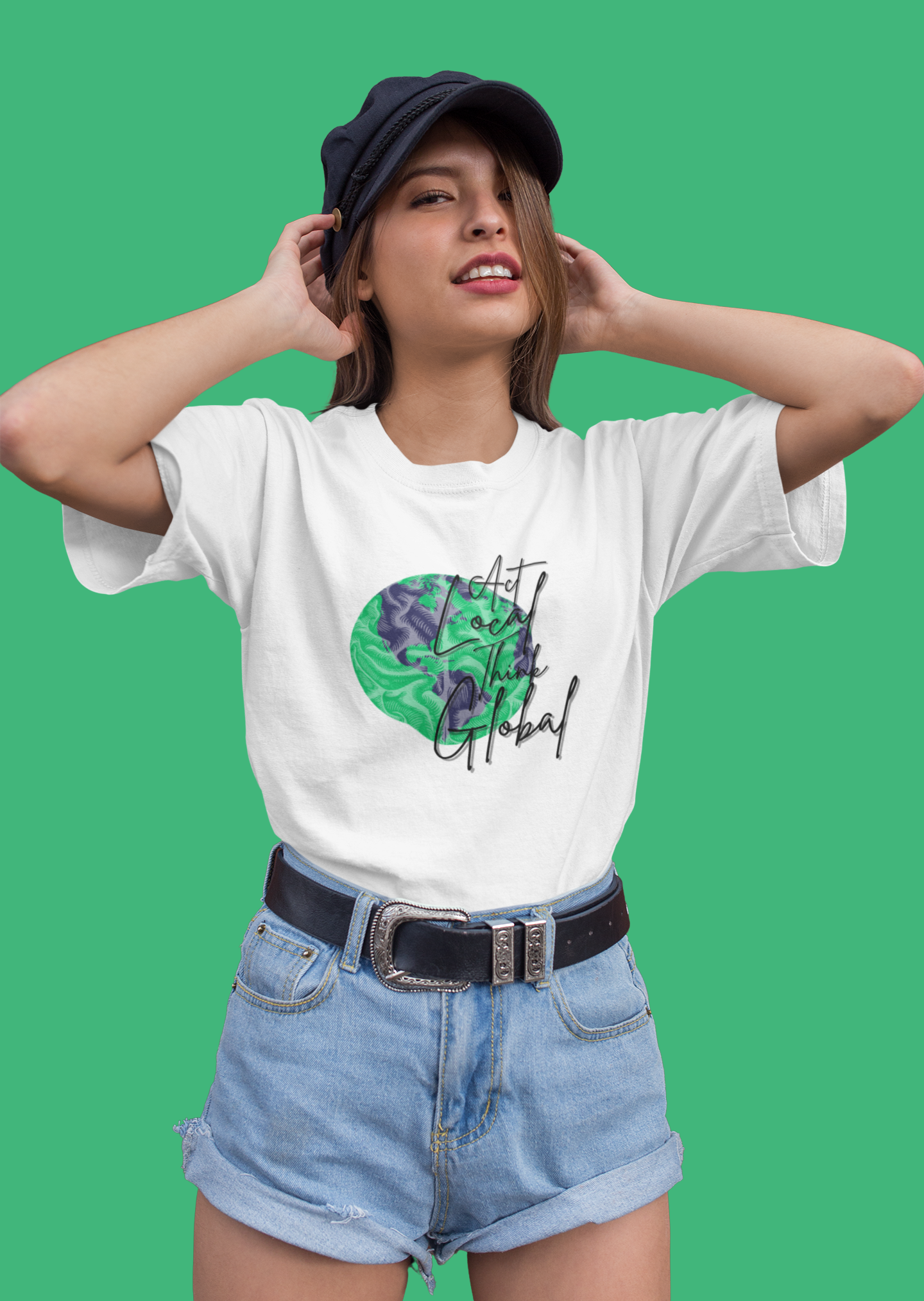 Act Local Think Global Oversize T-shirt