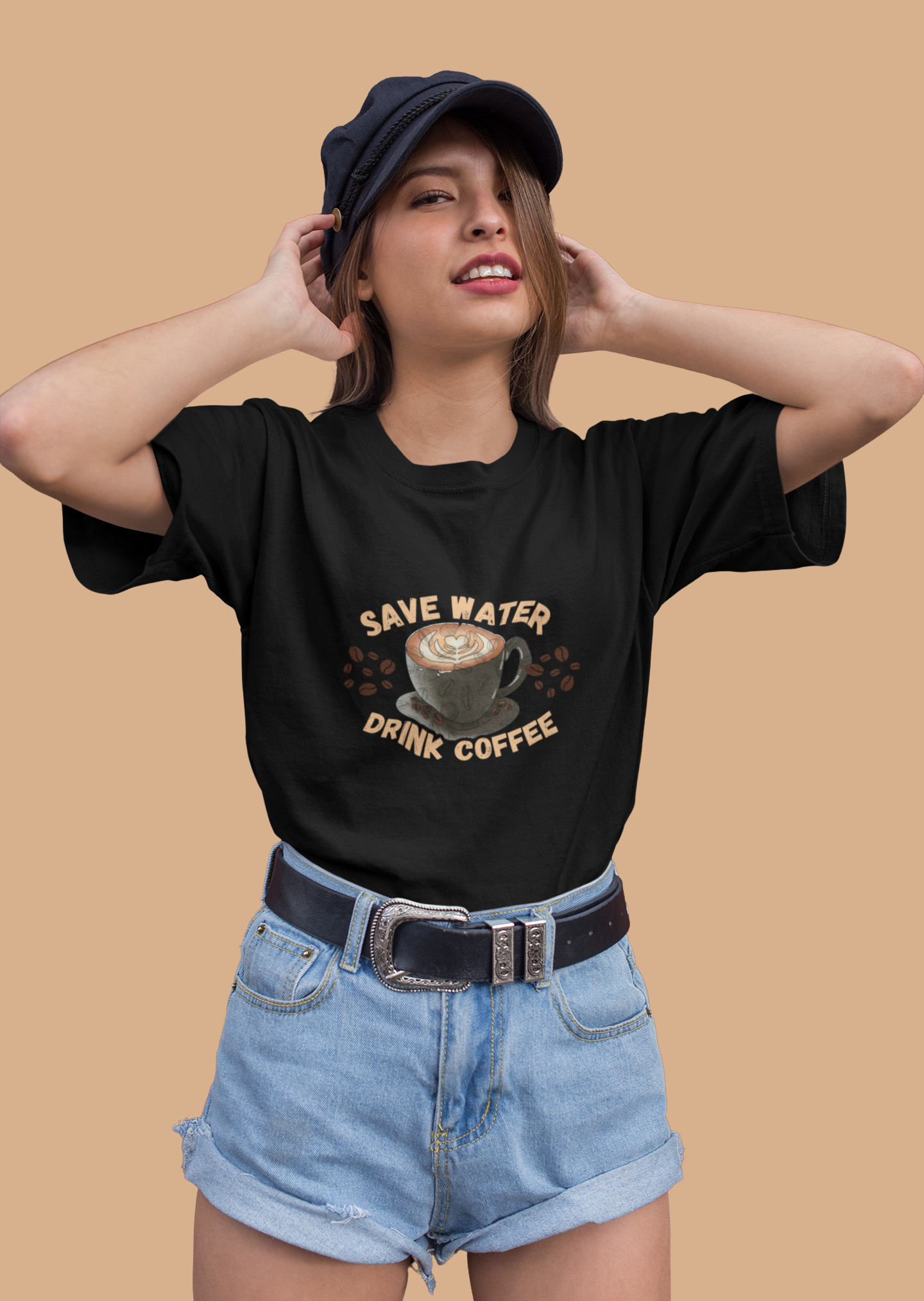 Save Water Drink Coffee Oversize T-shirt
