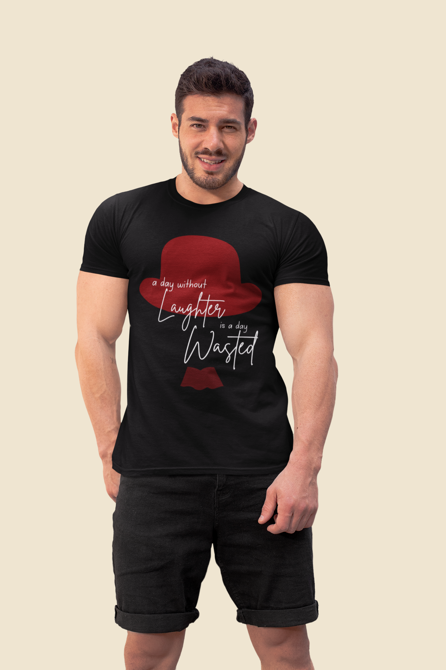 A day without laughter Slim Fit T-shirt