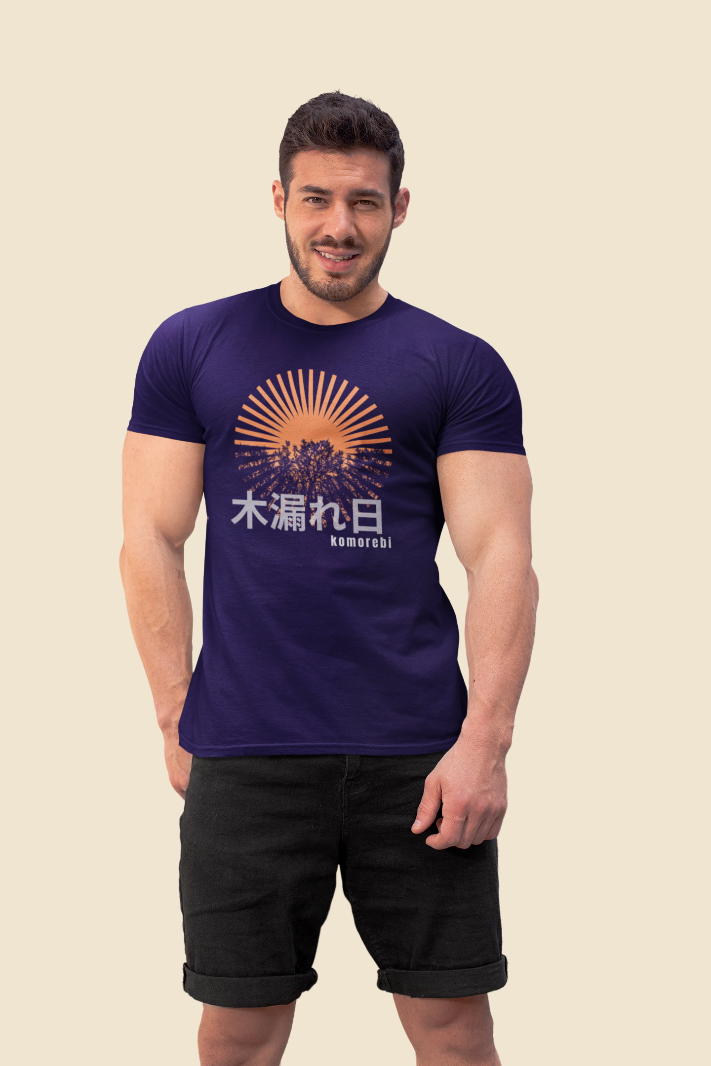 木漏れ日 Sunlight Filtering through Trees Slim Fit T-shirt