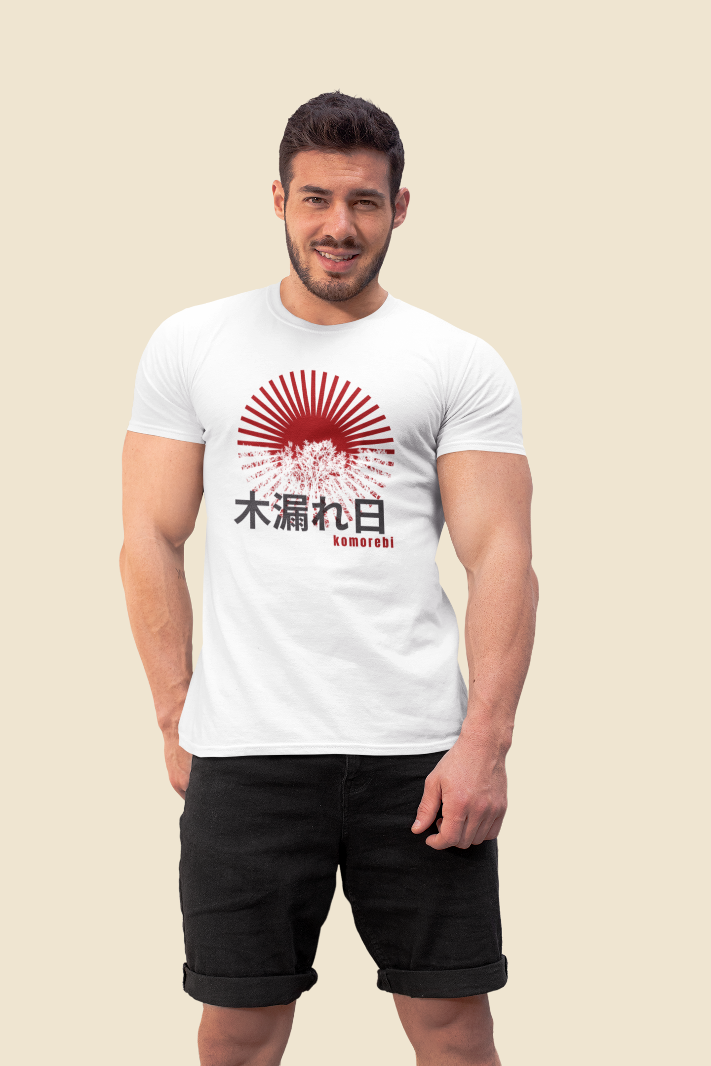 木漏れ日 Sunlight Filtering through Trees Slim Fit T-shirt