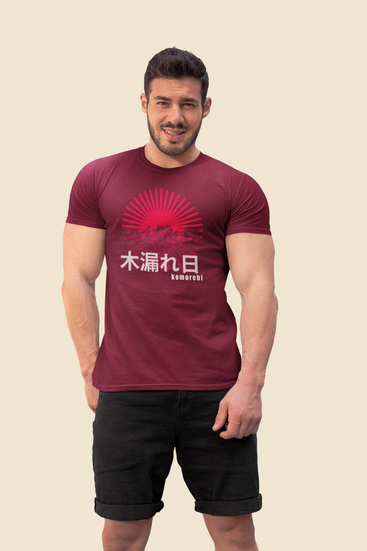木漏れ日 Sunlight Filtering through Trees Slim Fit T-shirt