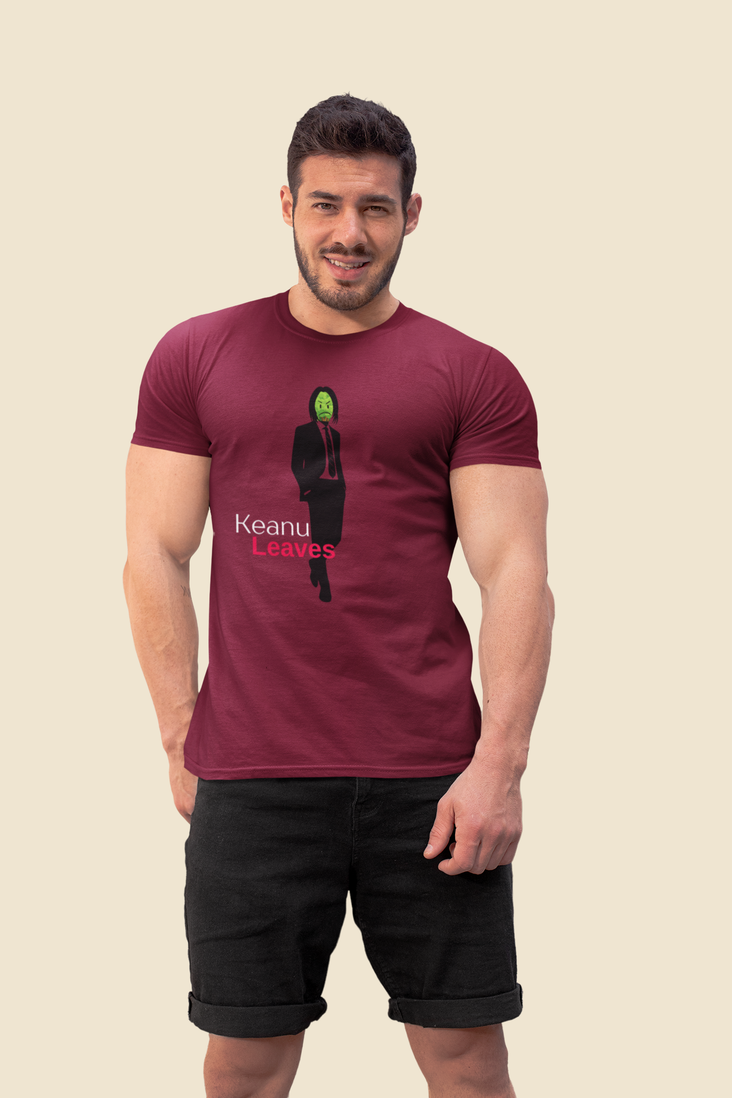 Keanu Leaves Slim Fit T-shirt