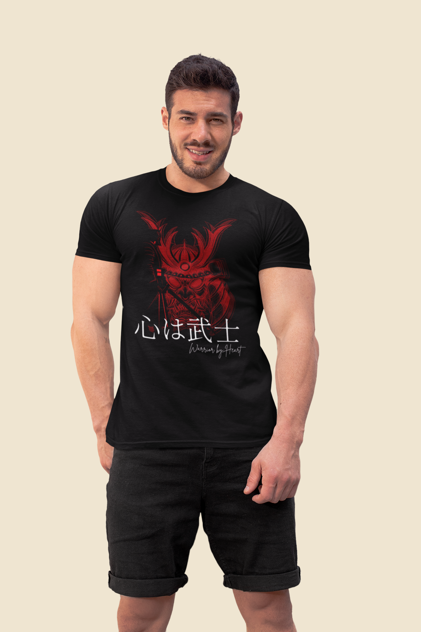 心は武士 Warrior by Heart Slim Fit T-shirt