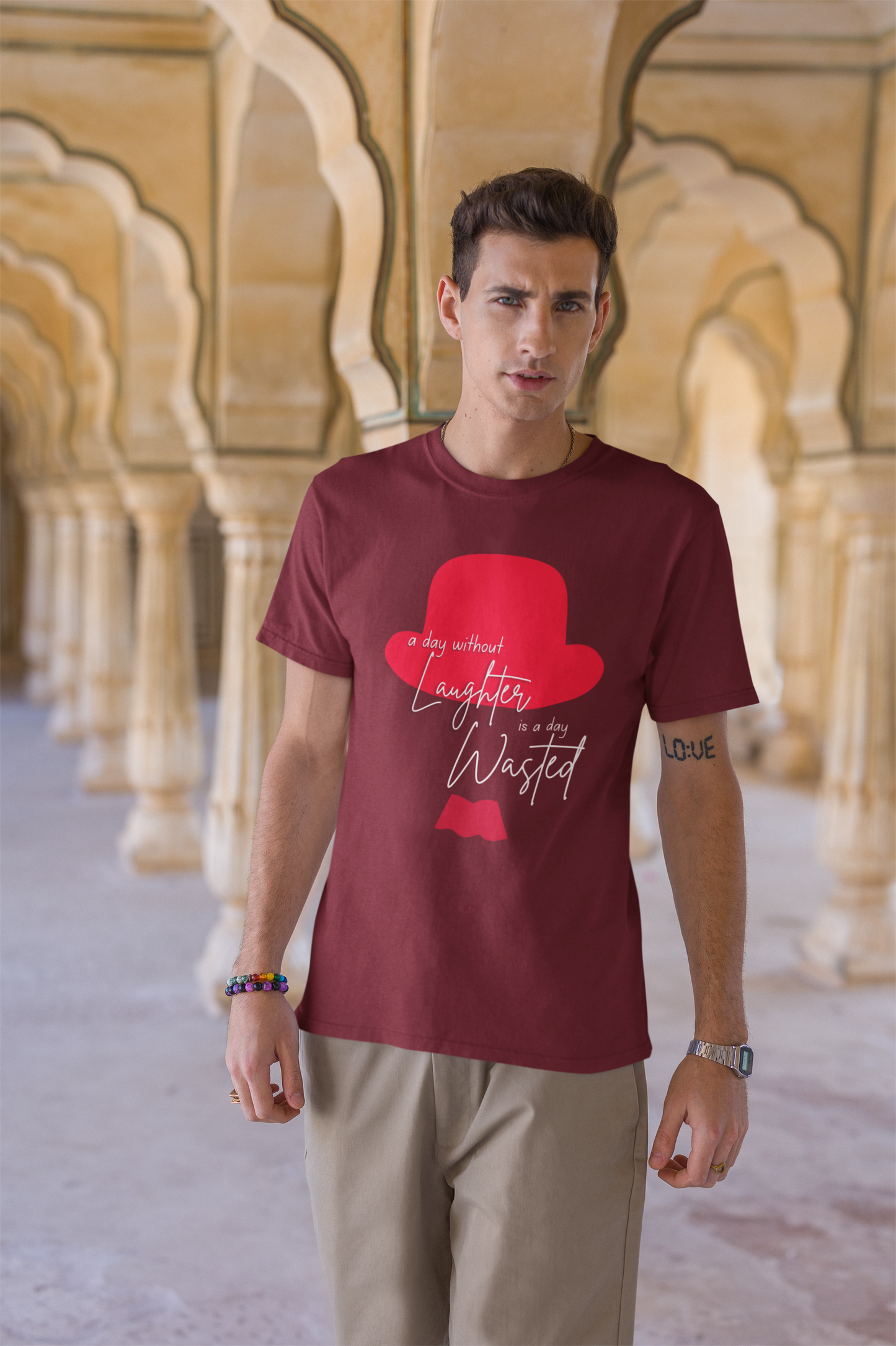 A day without laughter Short Sleeve T-shirt