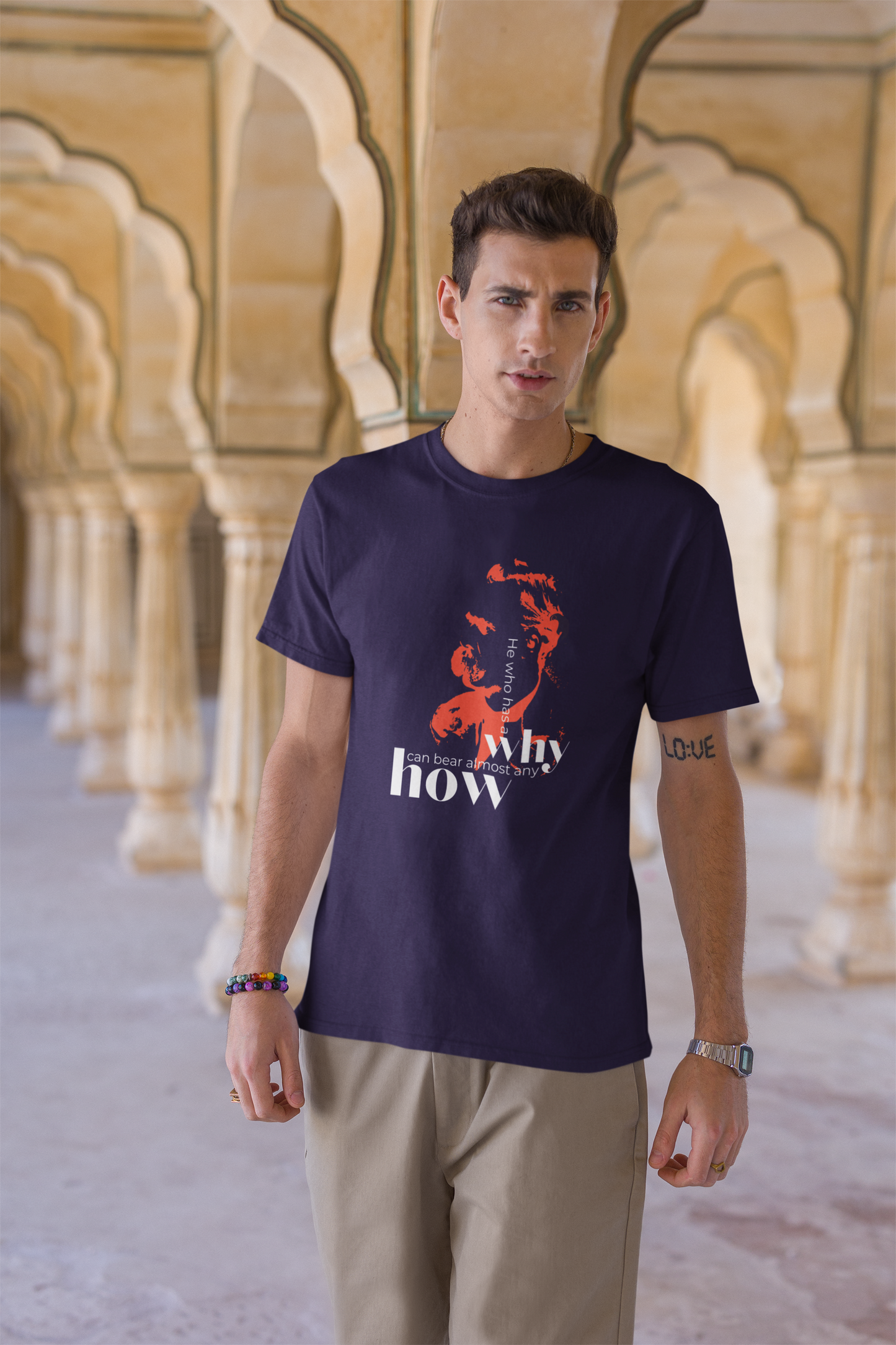 He Who Has a Why Short Sleeve T-shirt