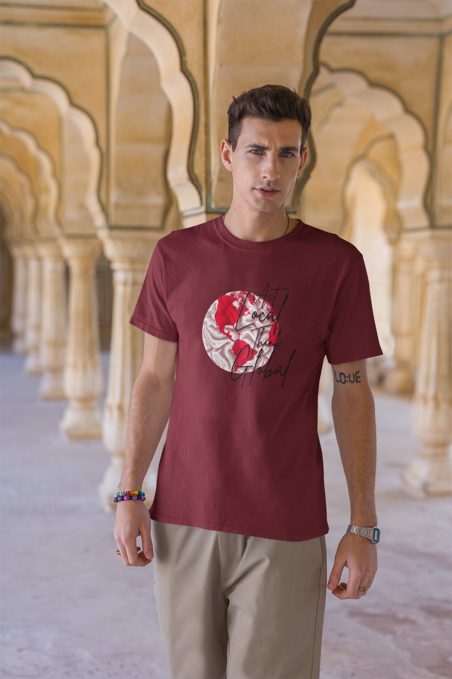 Act Local Think Global Short Sleeve T-shirt