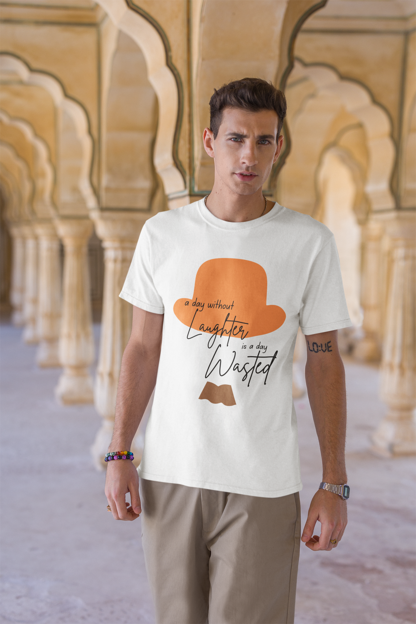 A day without laughter Short Sleeve T-shirt