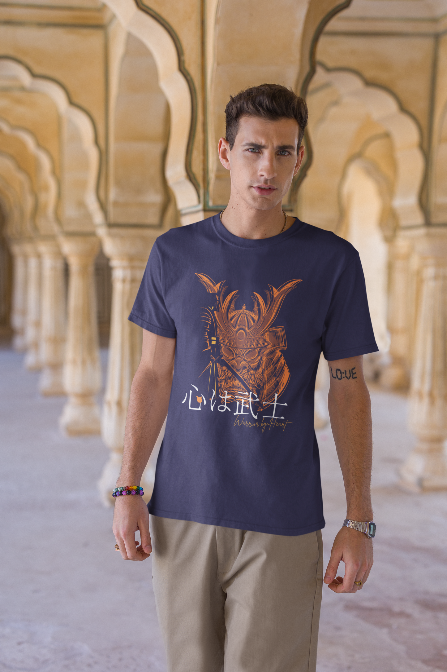 心は武士 Warrior by Heart Short Sleeve T-shirt