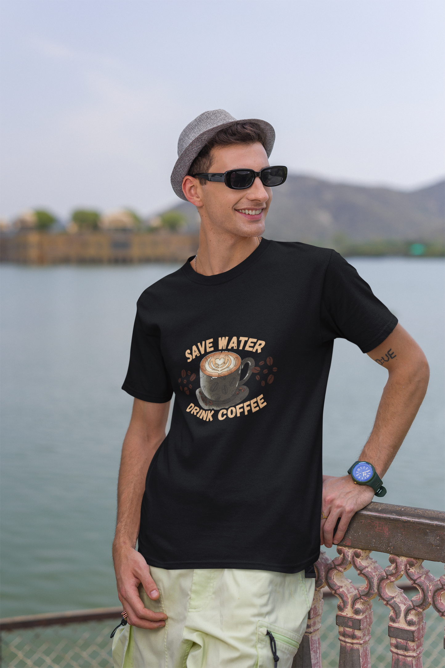 Save Water Drink Coffee Short Sleeve T-shirt
