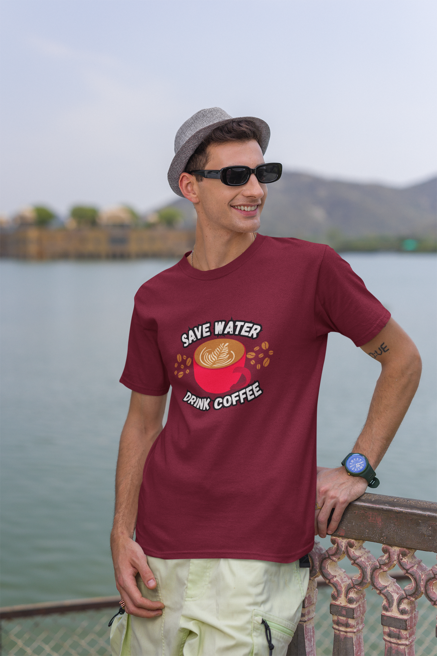 Save Water Drink Coffee Short Sleeve T-shirt
