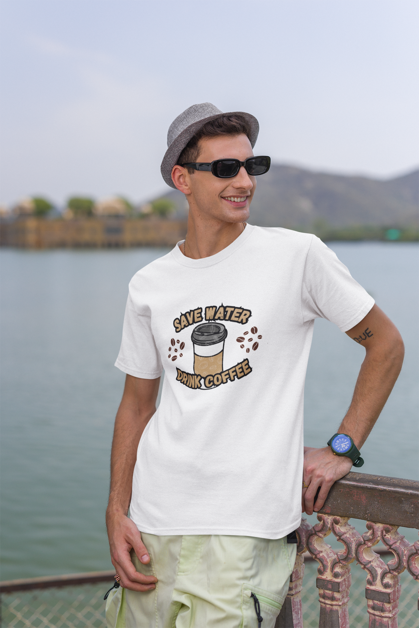 Save Water Drink Coffee Short Sleeve T-shirt