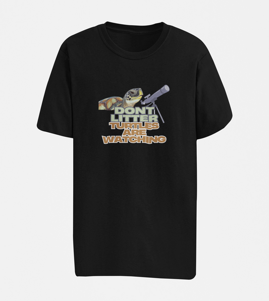 Don't Litter Turtles are Watching Oversize T-shirt