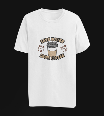 Save Water Drink Coffee Oversize T-shirt