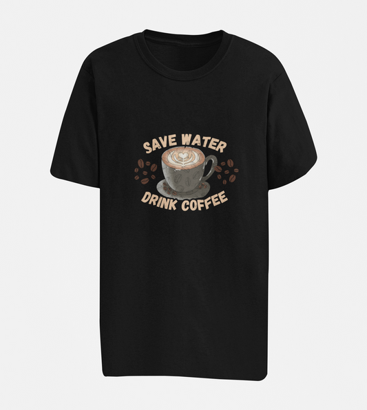 Save Water Drink Coffee Oversize T-shirt