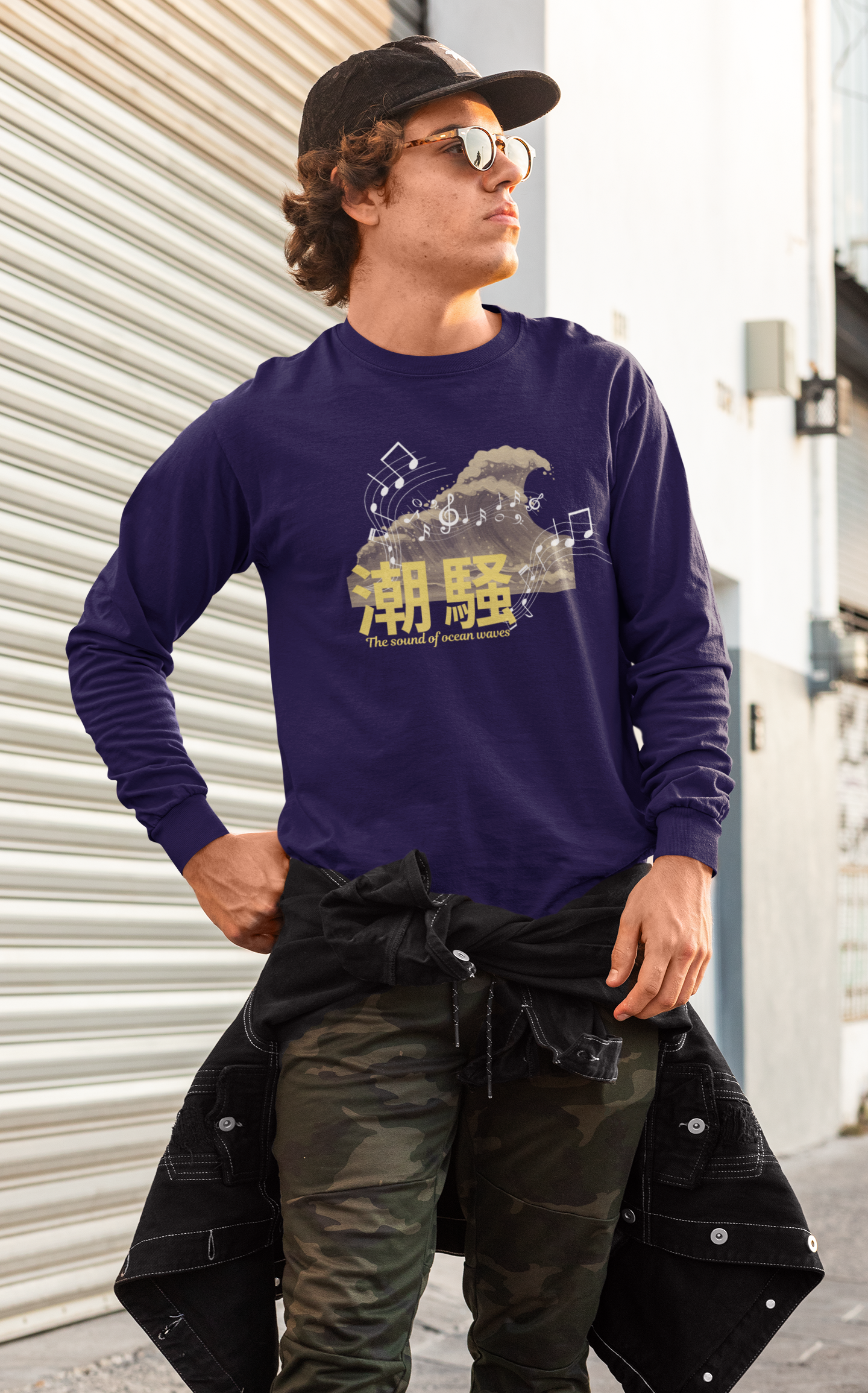 潮騒 The Sound of Ocean Wave Long Sleeve T-shirt