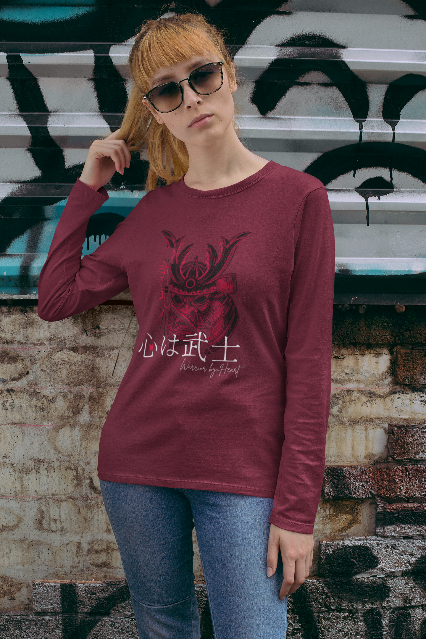 心は武士 Warrior by Heart Long Sleeve T-shirt
