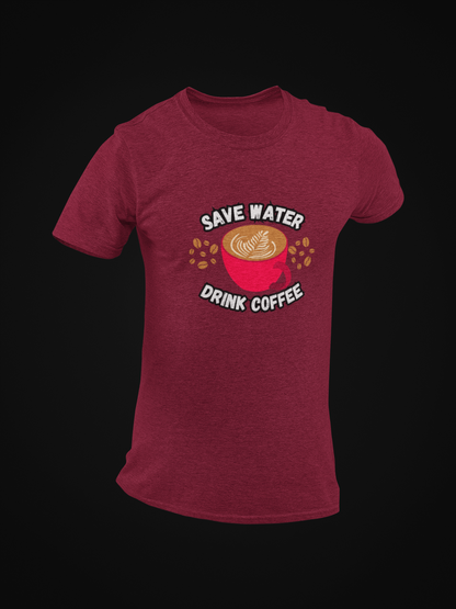 Save Water Drink Coffee Short Sleeve T-shirt