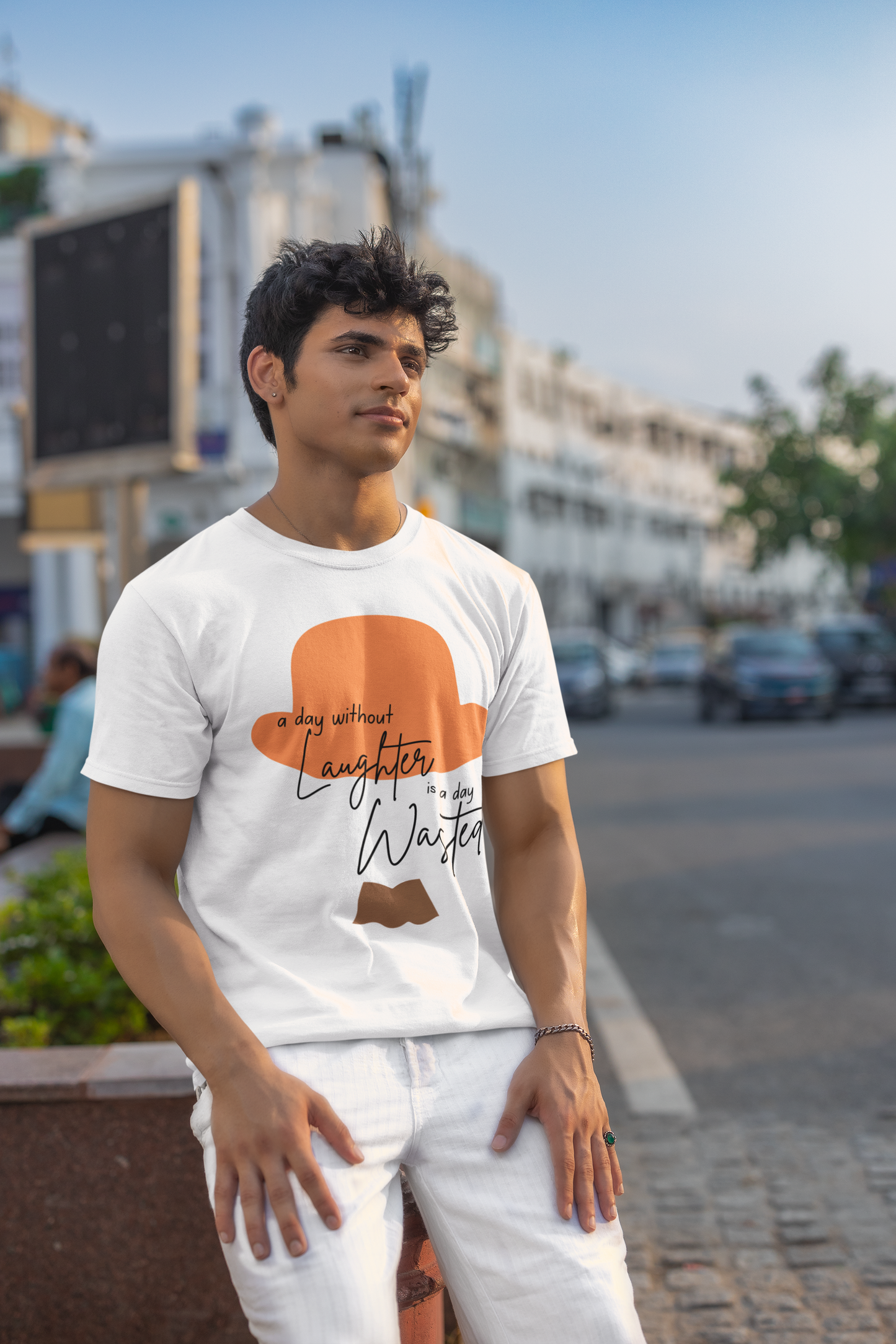 A day without laughter Short Sleeve T-shirt