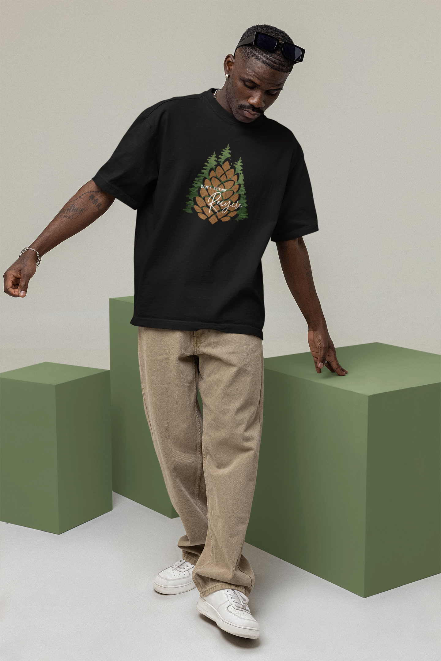 Don't Repine Recycle Oversize T-shirt