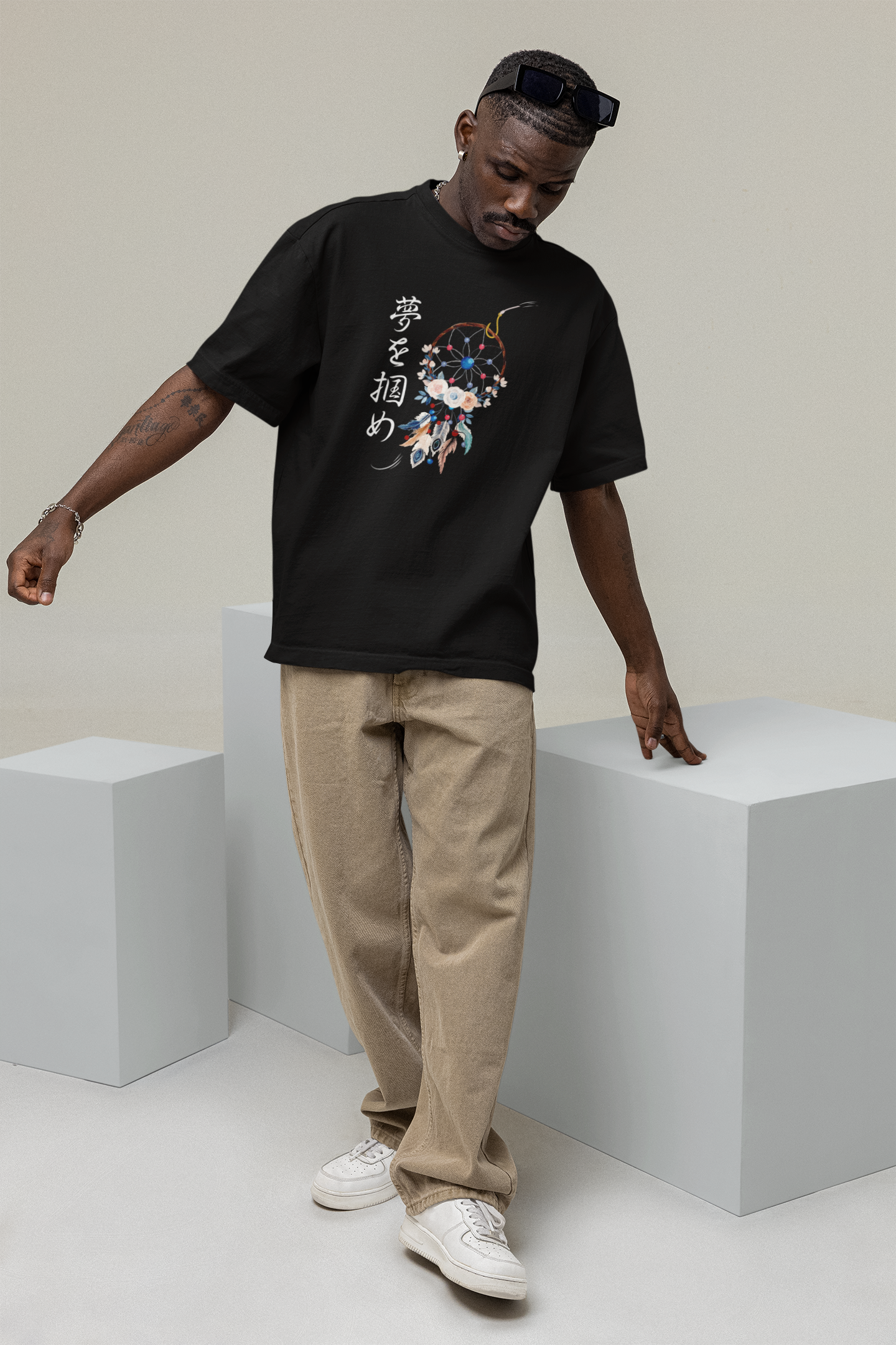 夢を掴め Catch your Dream Oversize T-shirt