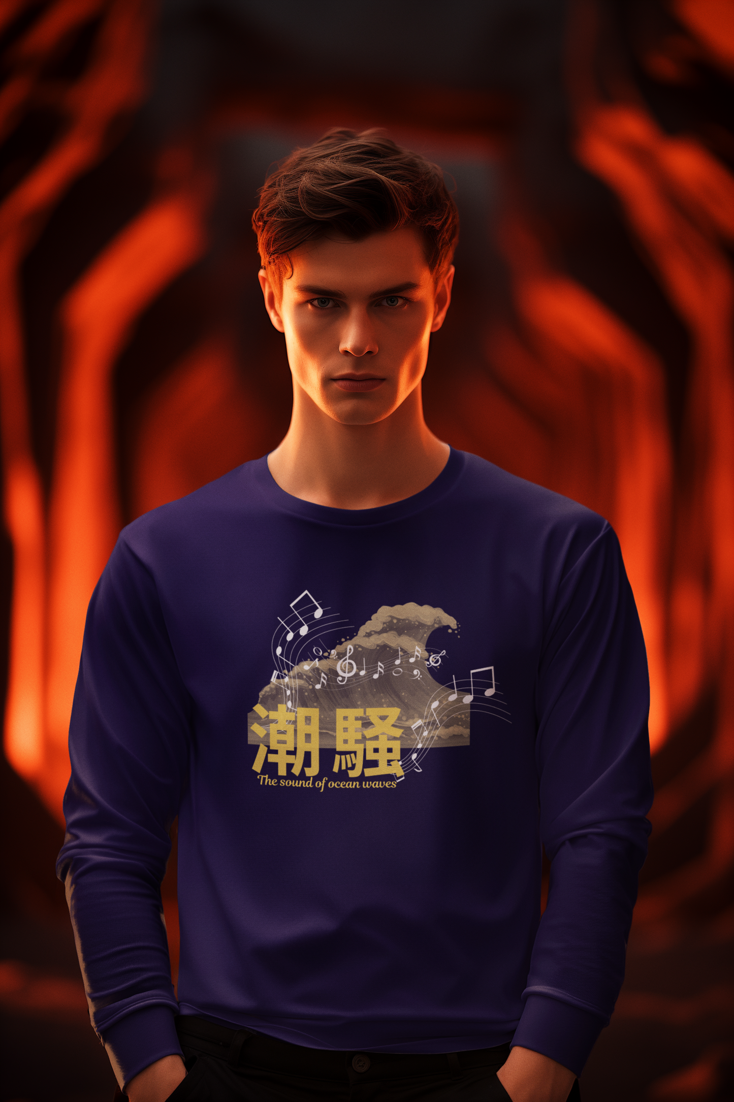 潮騒 The Sound of Ocean Wave Long Sleeve T-shirt
