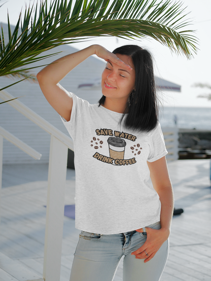 Save Water Drink Coffee Short Sleeve T-shirt