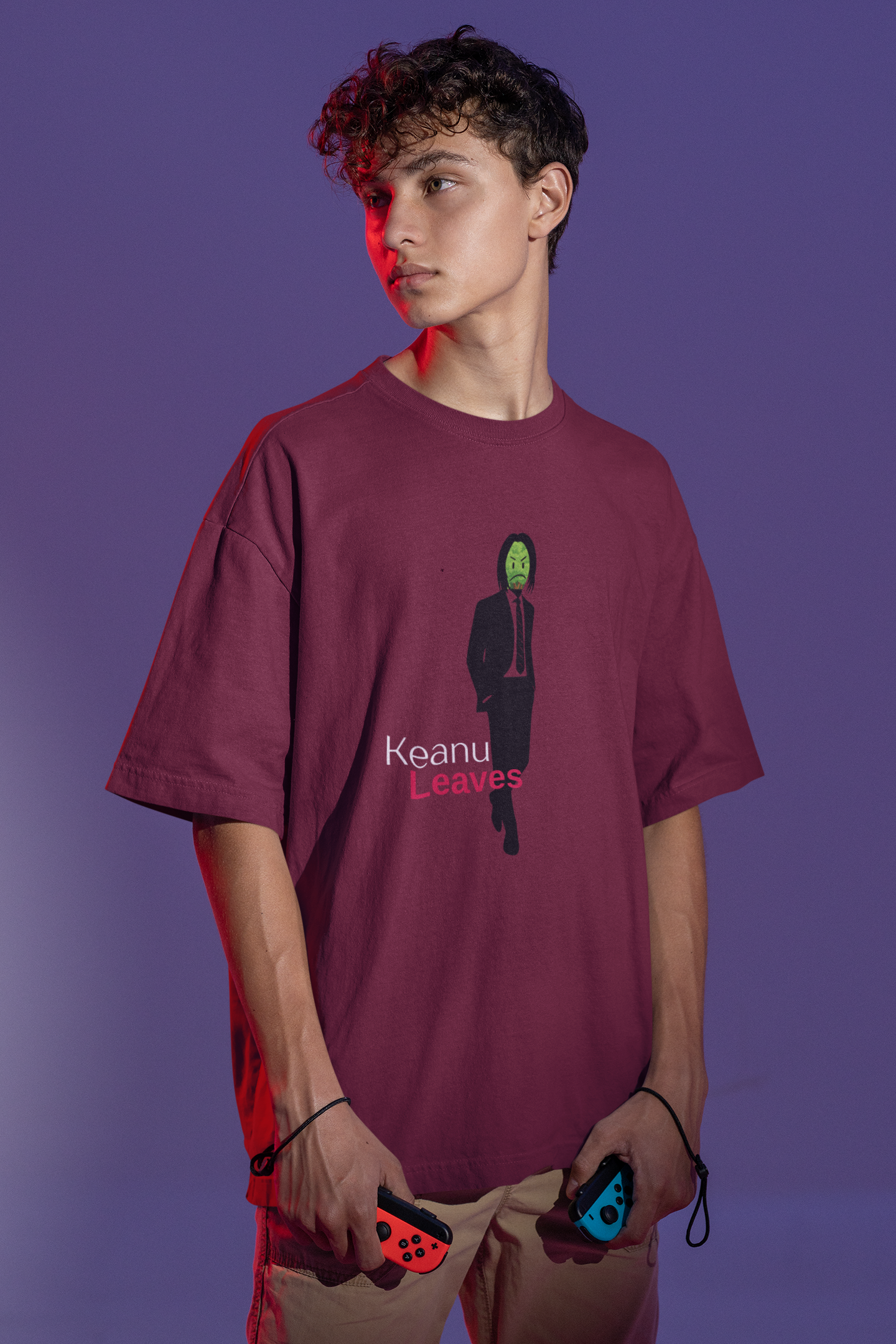 Keanu Leaves Oversize T-shirt