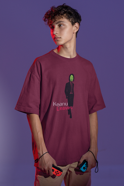 Keanu Leaves Oversize T-shirt
