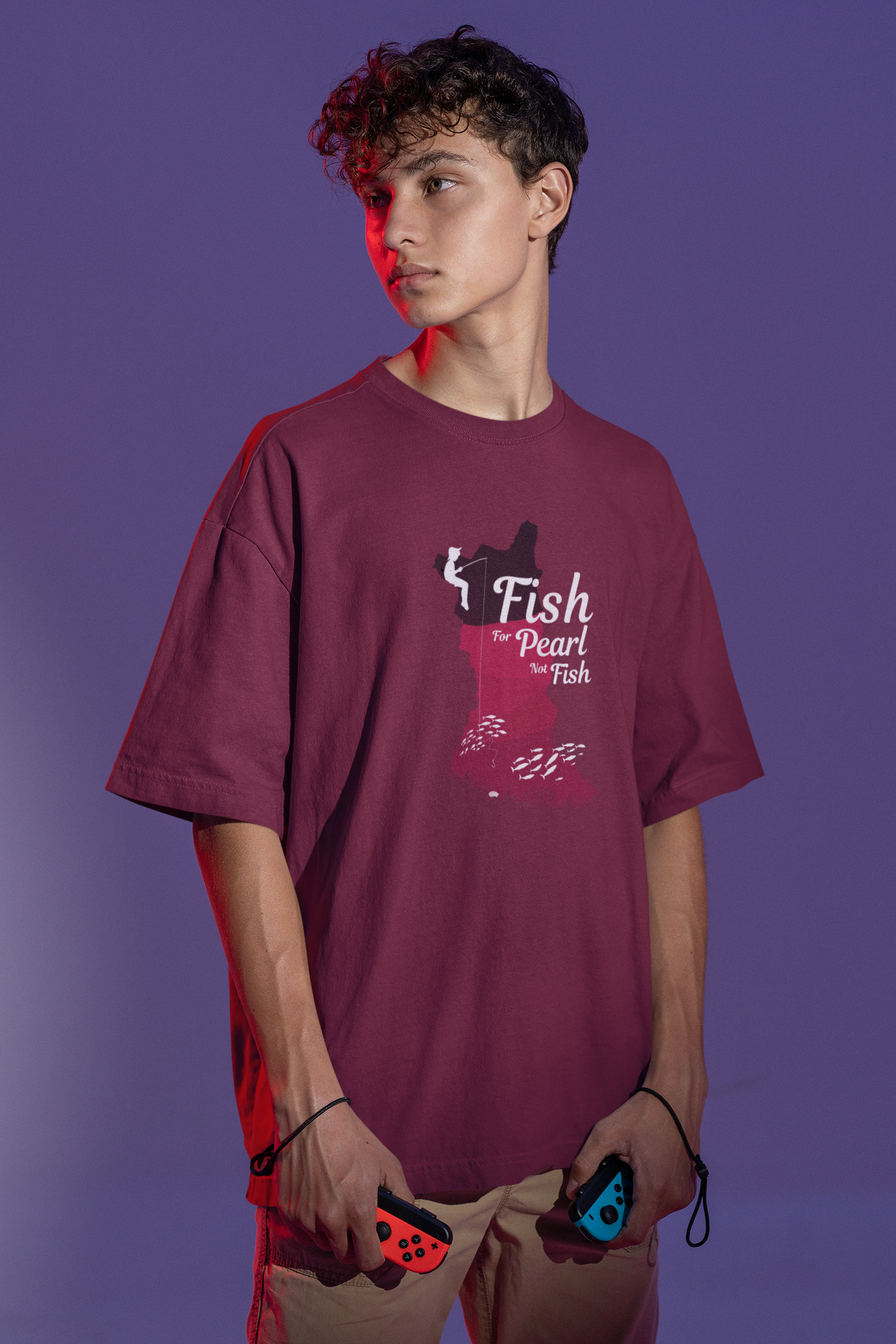 Fish for Peals not Fish Oversize T-shirt