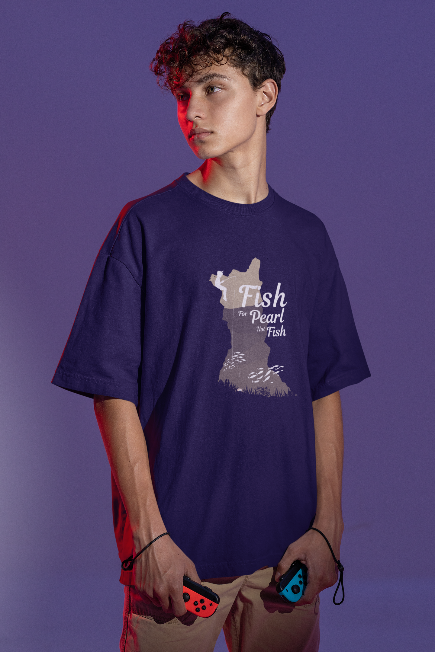 Fish for Peals not Fish Oversize T-shirt
