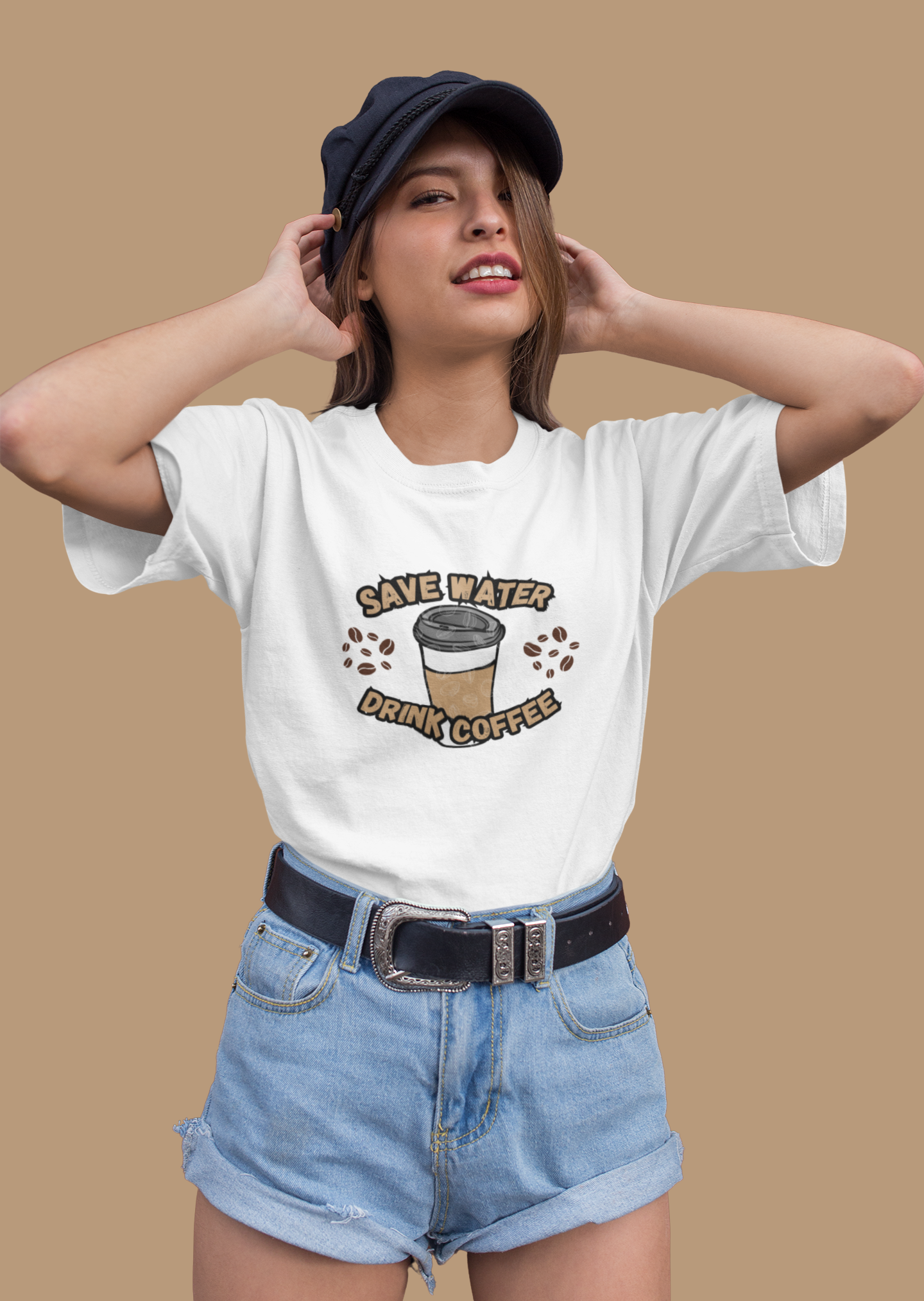 Save Water Drink Coffee Oversize T-shirt