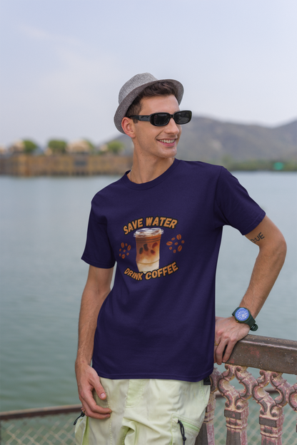 Save Water Drink Coffee Short Sleeve T-shirt